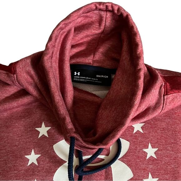 Under Armour UA Freedom Funnel Neck Women’z Sz Small Stadium Red GUC - Picture 10 of 16